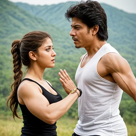 Nayanthara kicking shahrukh khan