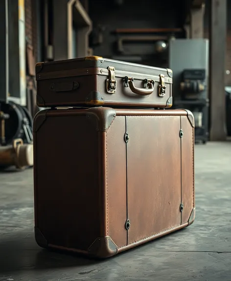 silver luggage