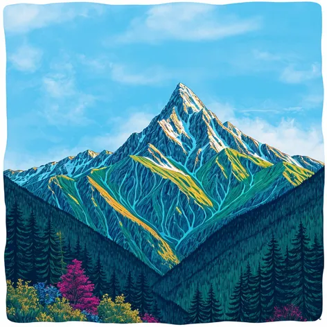 mountain drawing