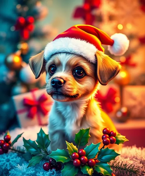 cute christmas dog svg