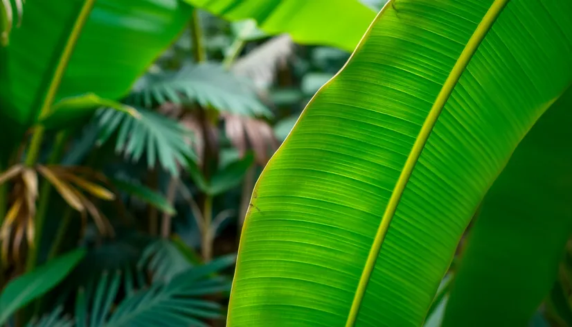 green banana leaf