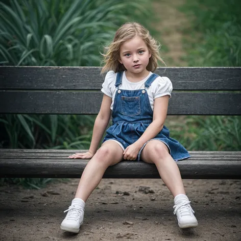 Little girl spreading legs