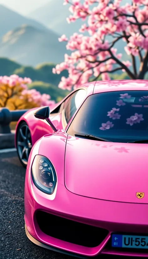 cherry blossom pink porsche