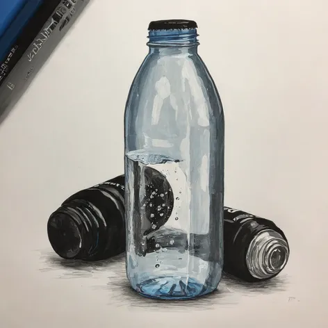 water bottle drawing
