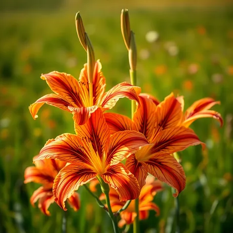 sketches of tiger lilies