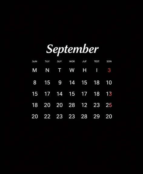 september printable calendar