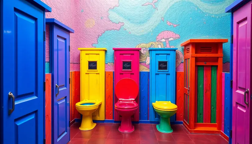 colored toilets