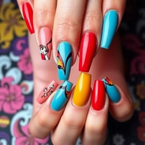 short coffin nail designs