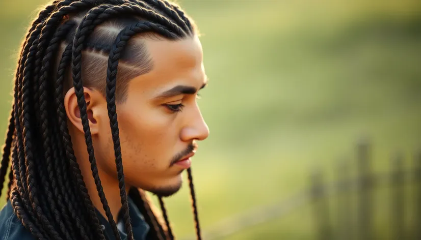 mens long hair braids