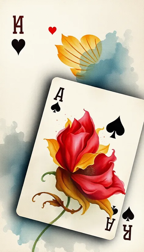 three playing cards art