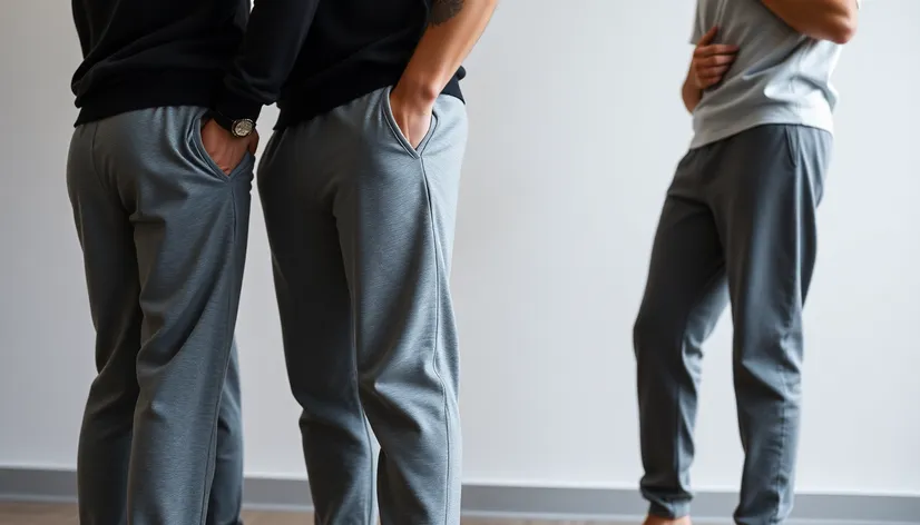 guys in gray sweatpants