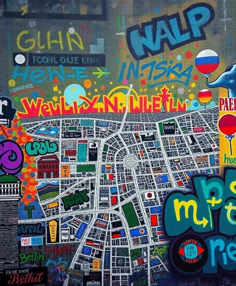 berlin wall city map