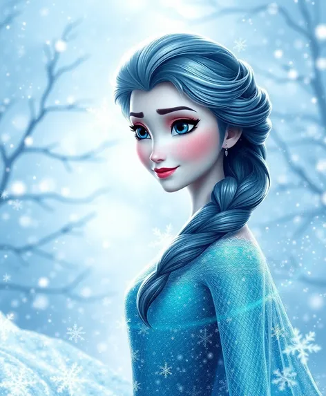 elsa with black hair