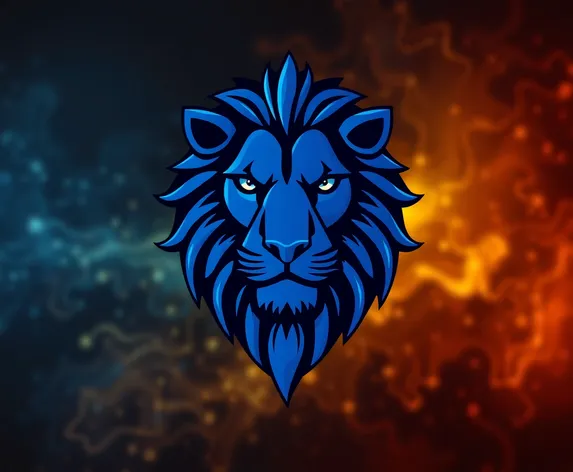 lion logo blue