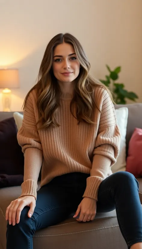 tan sweater