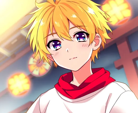 anime blonde hair boy