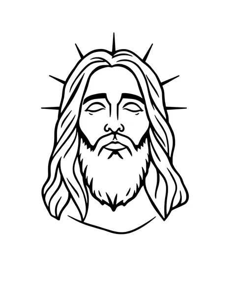 jesus line art