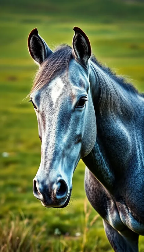 roan blue horse