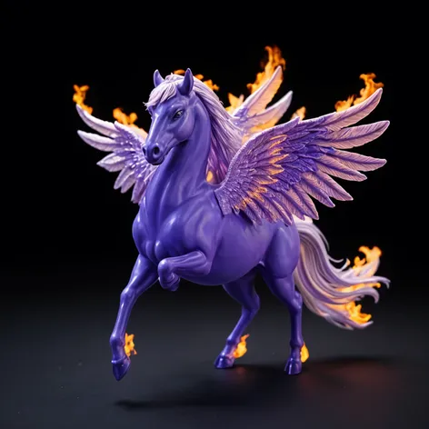 realistic violet pegasus with