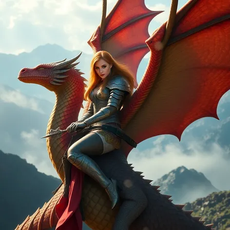 female dragon rider art