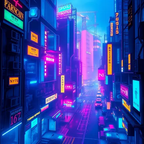 blues futuristic color palette