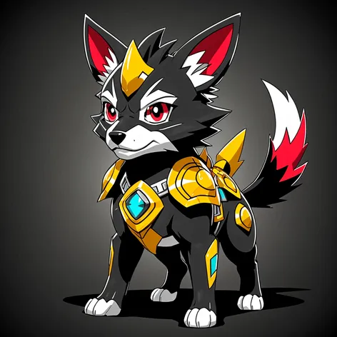 Wolf pup with armour