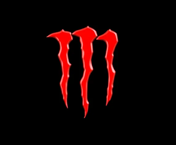 monster energy red 3d