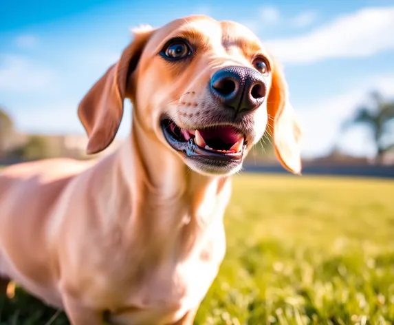 cream colored dachshund