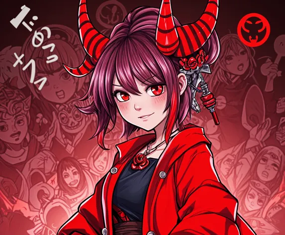 red oni girl from