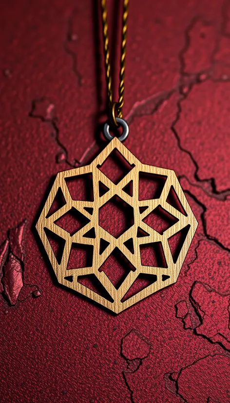 laser cut geometric charm