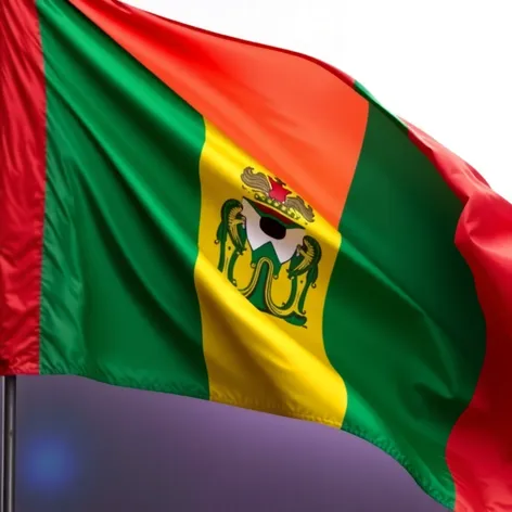 benin flag waving