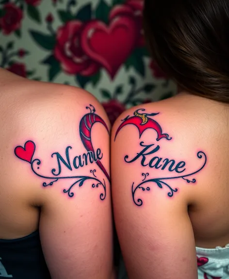 heart tattoos with names