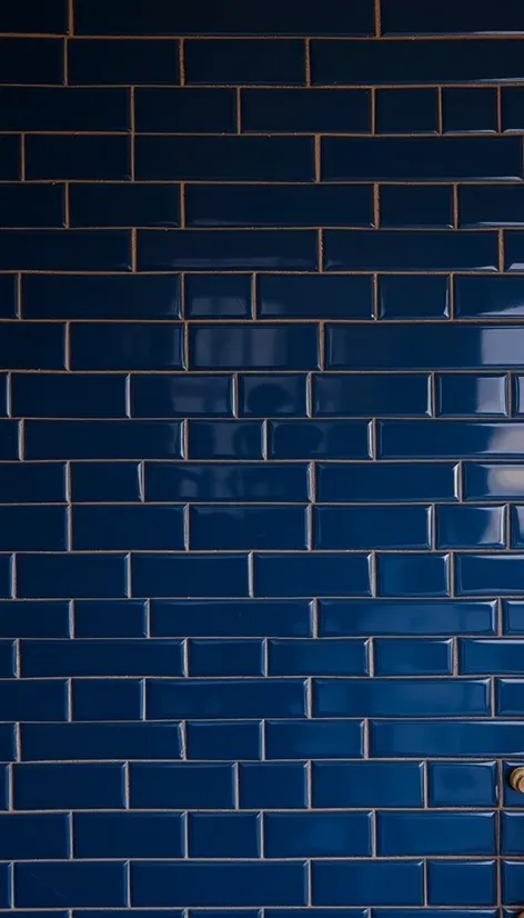 dark blue subway tile