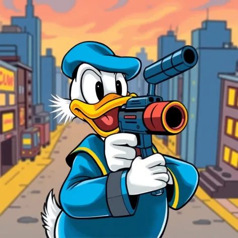 donald duck with a