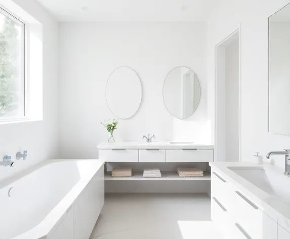 interior bathroom white modern