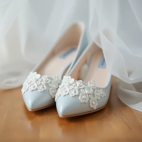 light blue wedding shoes