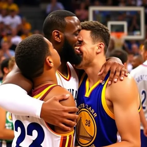 lebron kisses steph curry