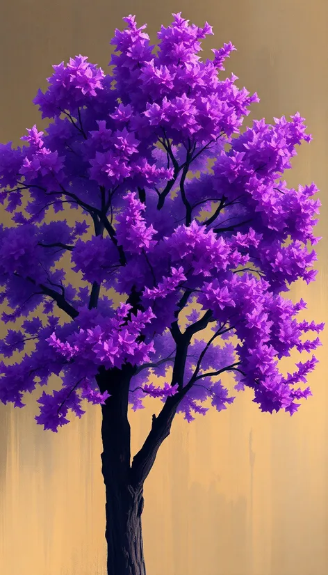 purple tree painting