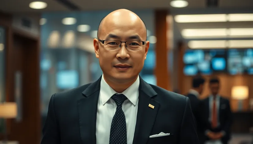 bald korean man suit