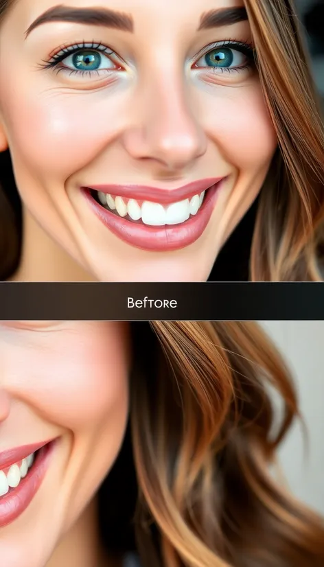 teeth whitening before after