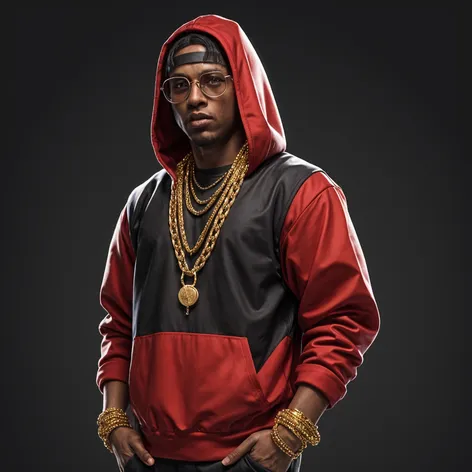 black rapper wearing gold