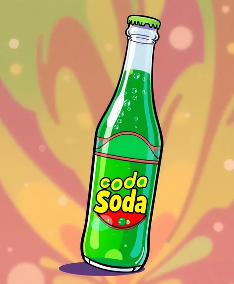 cartoon glass soda bottle