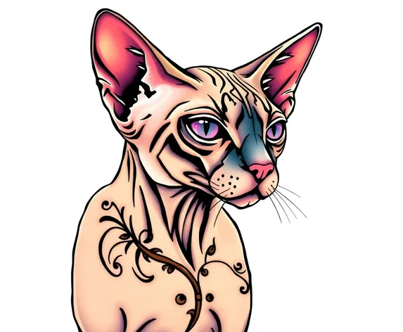 sphynx cat tattoo