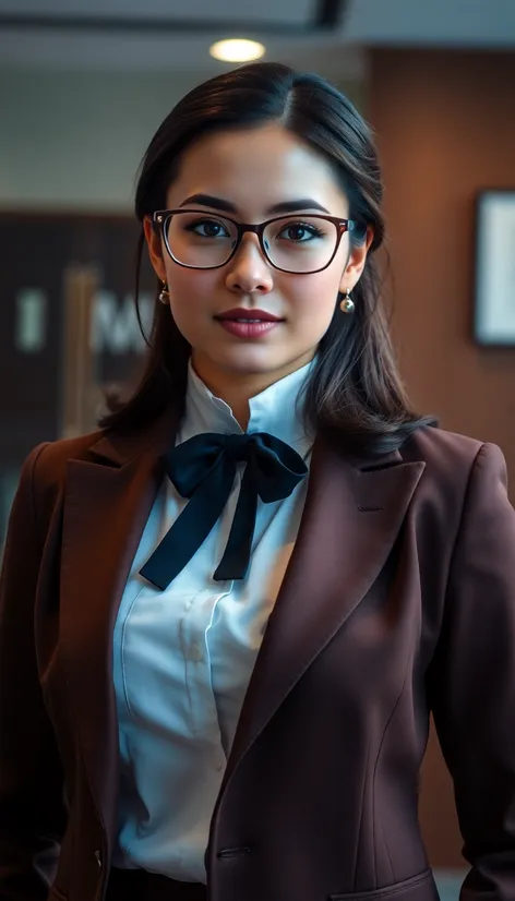 brown female suit