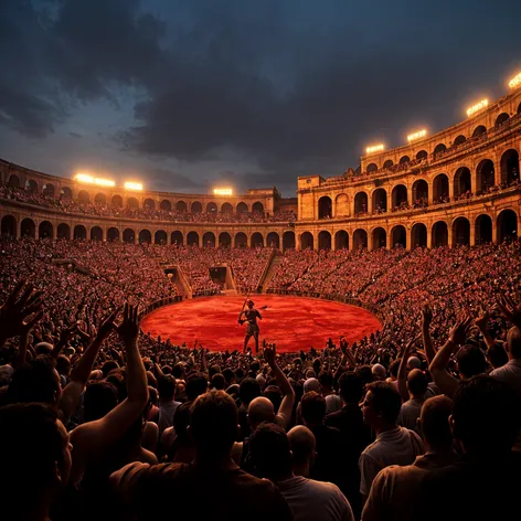 Arena crowd watching you,