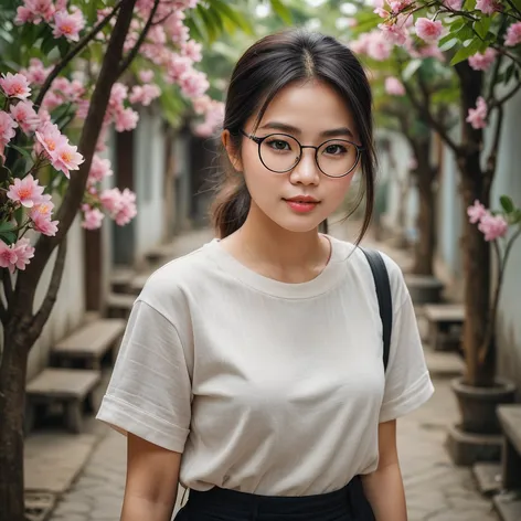 short Vietnamese girl with