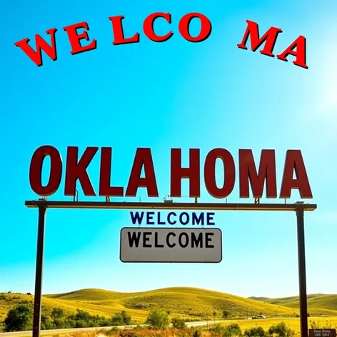 welcome to oklahoma sign