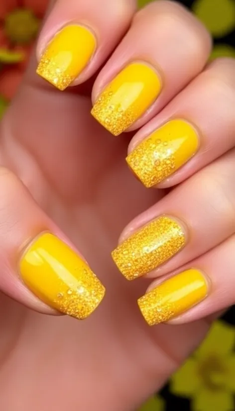 yellow nail art