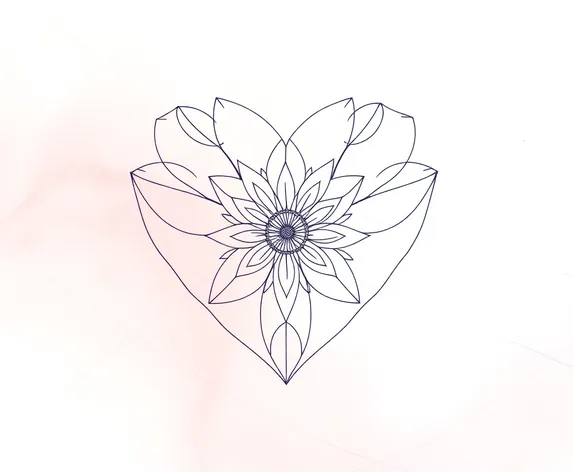 flower heart outline