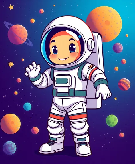 cartoon astronaut suit